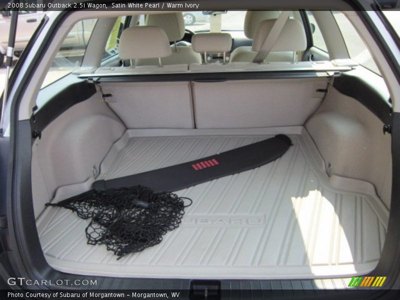 Satin White Pearl / Warm Ivory 2008 Subaru Outback 2.5i Wagon