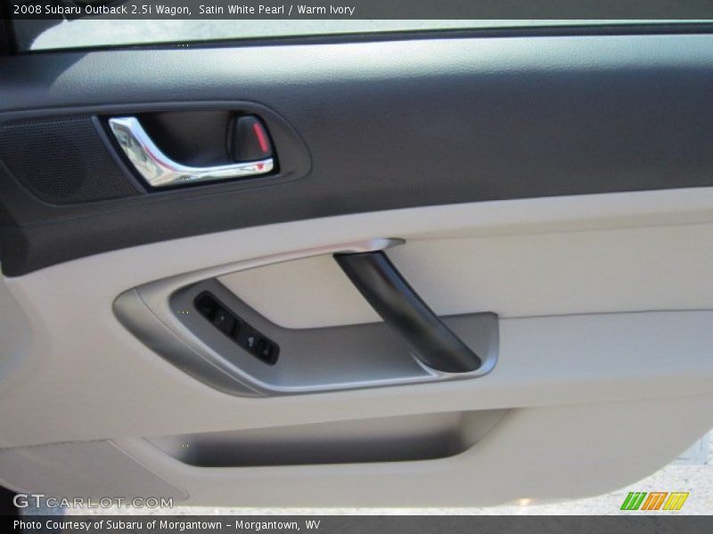 Satin White Pearl / Warm Ivory 2008 Subaru Outback 2.5i Wagon