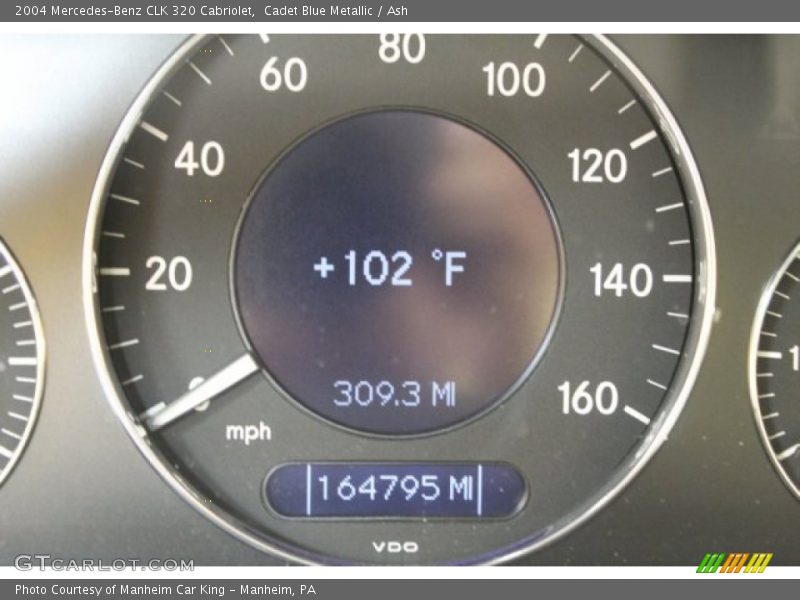 Cadet Blue Metallic / Ash 2004 Mercedes-Benz CLK 320 Cabriolet