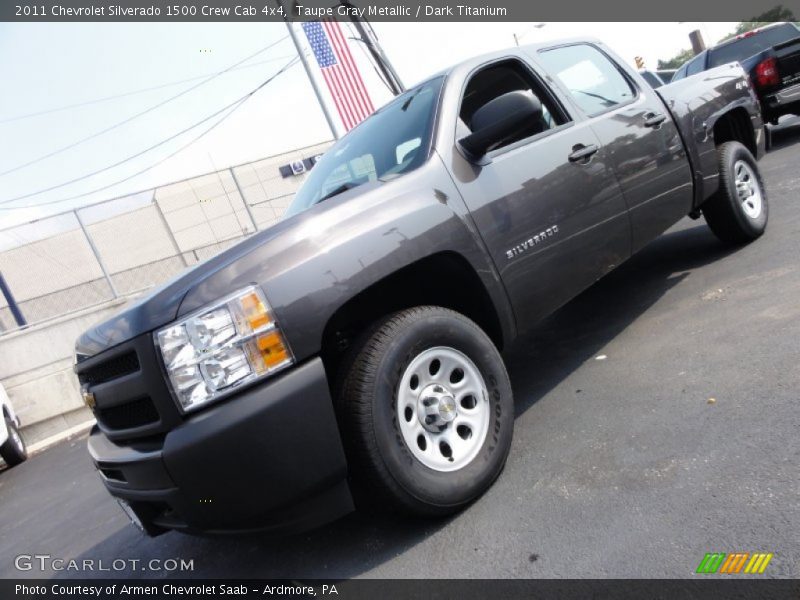 Taupe Gray Metallic / Dark Titanium 2011 Chevrolet Silverado 1500 Crew Cab 4x4