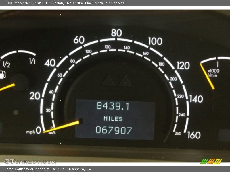 Almandine Black Metallic / Charcoal 2000 Mercedes-Benz S 430 Sedan