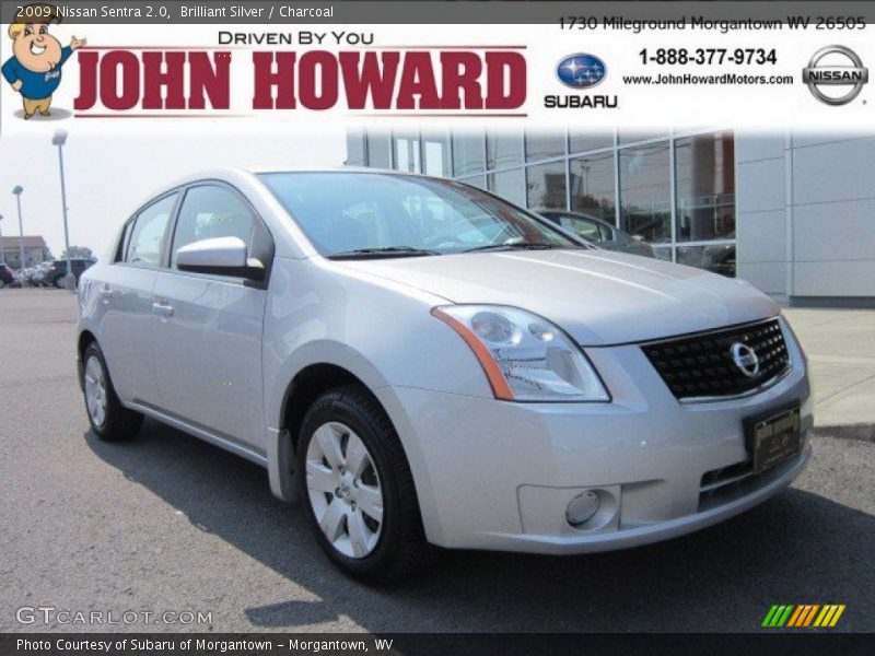 Brilliant Silver / Charcoal 2009 Nissan Sentra 2.0