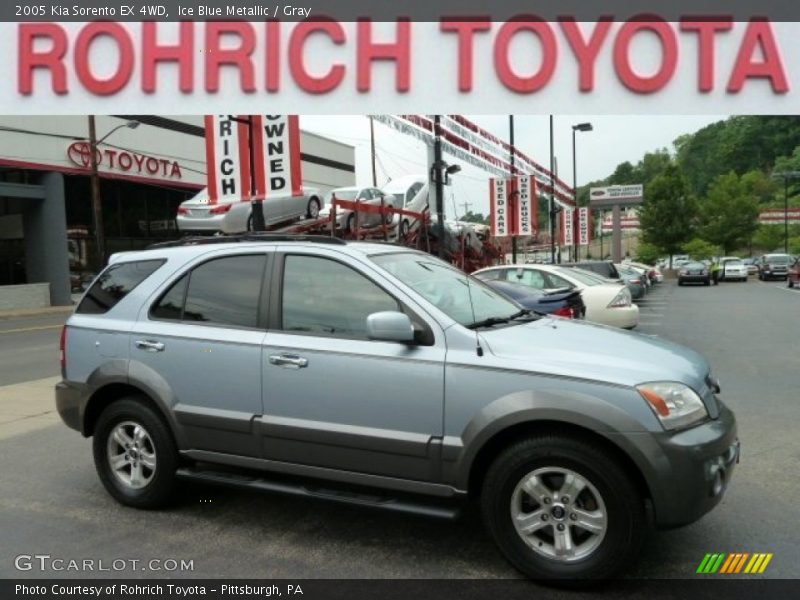 Ice Blue Metallic / Gray 2005 Kia Sorento EX 4WD