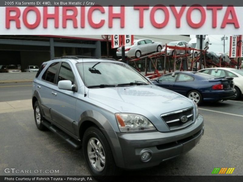 Ice Blue Metallic / Gray 2005 Kia Sorento EX 4WD