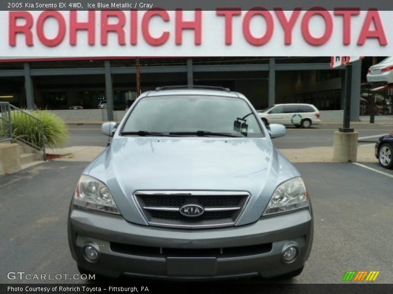 Ice Blue Metallic / Gray 2005 Kia Sorento EX 4WD