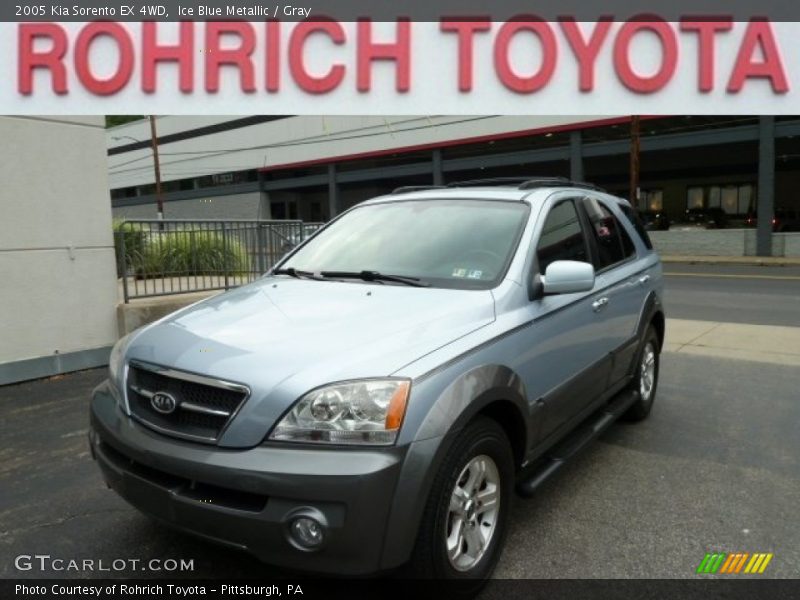 Ice Blue Metallic / Gray 2005 Kia Sorento EX 4WD