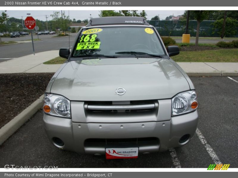 Granite Metallic / Black 2003 Nissan Frontier XE V6 Crew Cab 4x4