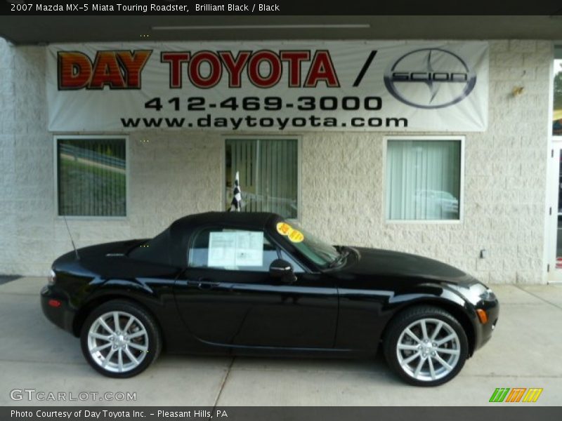 Brilliant Black / Black 2007 Mazda MX-5 Miata Touring Roadster