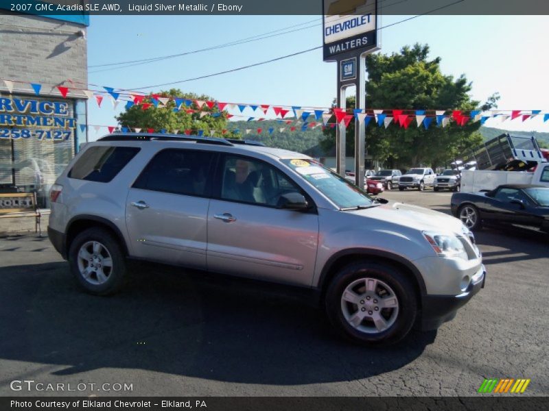 Liquid Silver Metallic / Ebony 2007 GMC Acadia SLE AWD