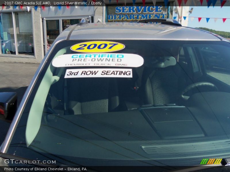 Liquid Silver Metallic / Ebony 2007 GMC Acadia SLE AWD