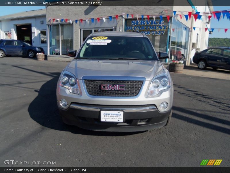 Liquid Silver Metallic / Ebony 2007 GMC Acadia SLE AWD