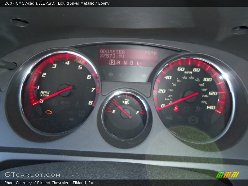 Liquid Silver Metallic / Ebony 2007 GMC Acadia SLE AWD