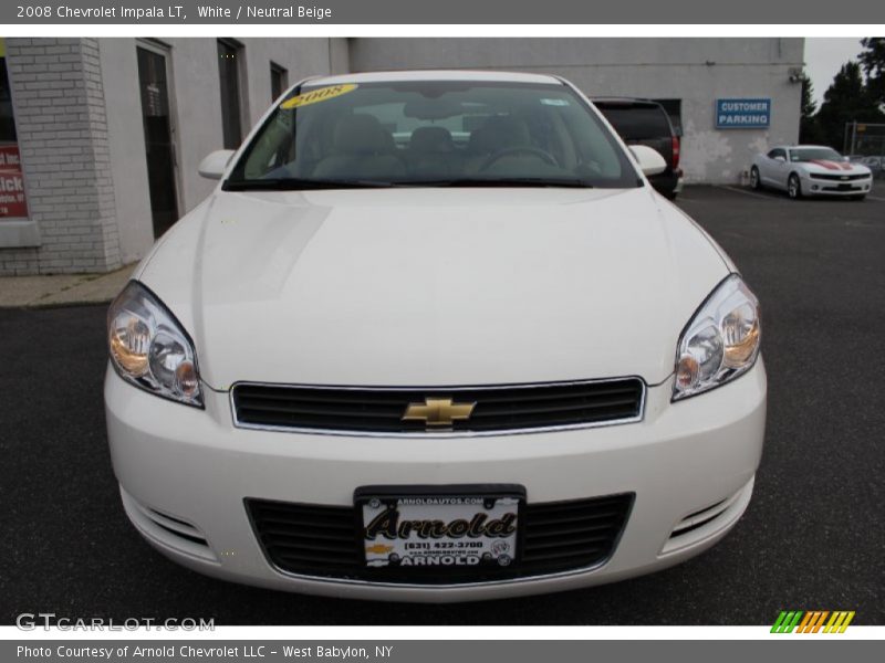 White / Neutral Beige 2008 Chevrolet Impala LT