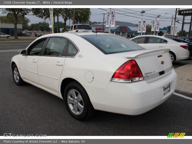 White / Neutral Beige 2008 Chevrolet Impala LT