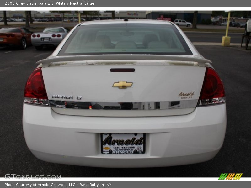 White / Neutral Beige 2008 Chevrolet Impala LT