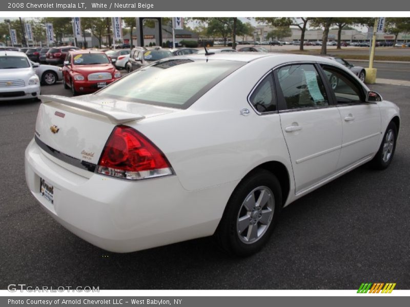 White / Neutral Beige 2008 Chevrolet Impala LT