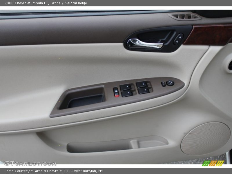White / Neutral Beige 2008 Chevrolet Impala LT