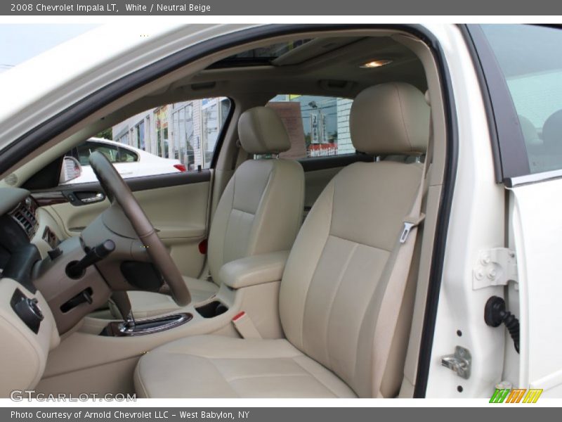 White / Neutral Beige 2008 Chevrolet Impala LT