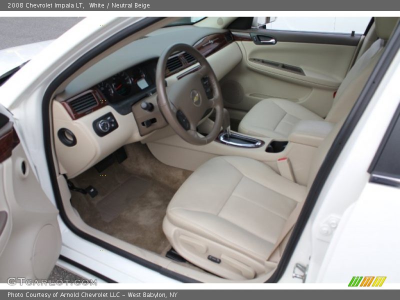 White / Neutral Beige 2008 Chevrolet Impala LT