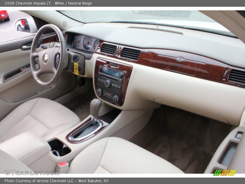 White / Neutral Beige 2008 Chevrolet Impala LT