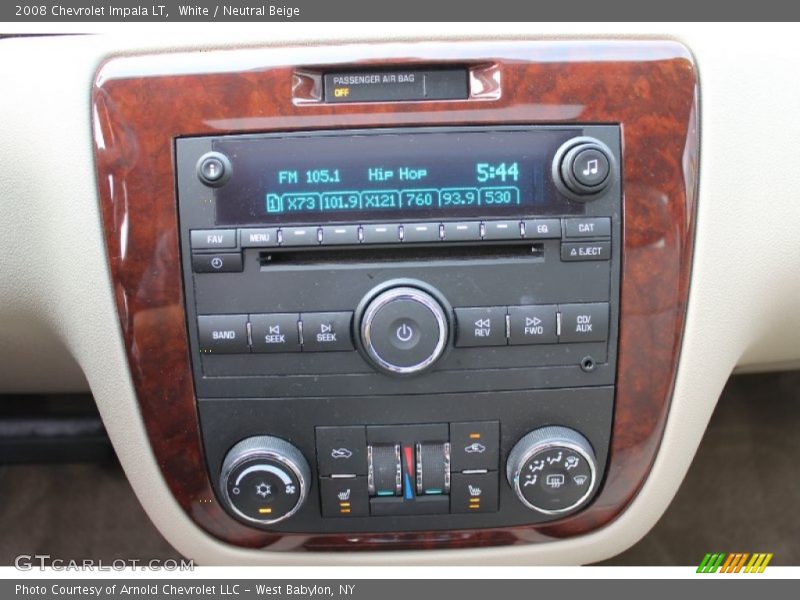 White / Neutral Beige 2008 Chevrolet Impala LT