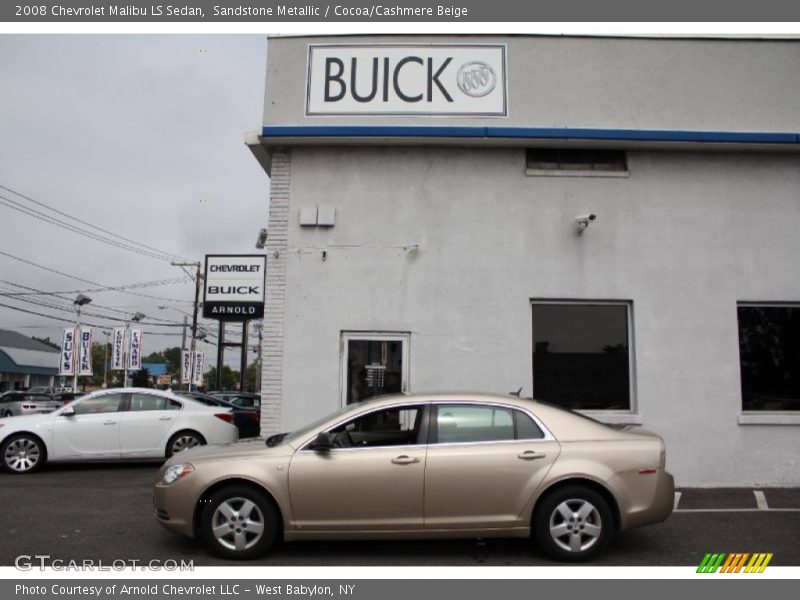 Sandstone Metallic / Cocoa/Cashmere Beige 2008 Chevrolet Malibu LS Sedan