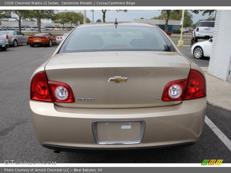 Sandstone Metallic / Cocoa/Cashmere Beige 2008 Chevrolet Malibu LS Sedan