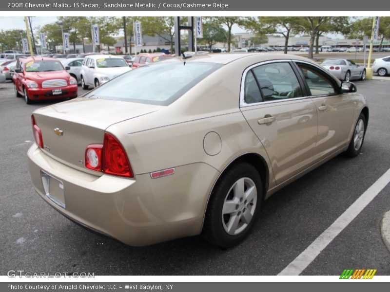 Sandstone Metallic / Cocoa/Cashmere Beige 2008 Chevrolet Malibu LS Sedan