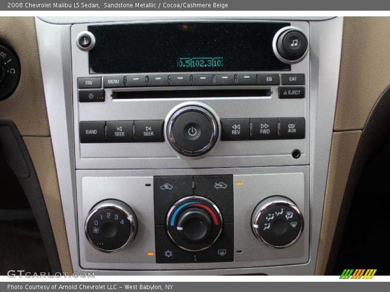 Sandstone Metallic / Cocoa/Cashmere Beige 2008 Chevrolet Malibu LS Sedan