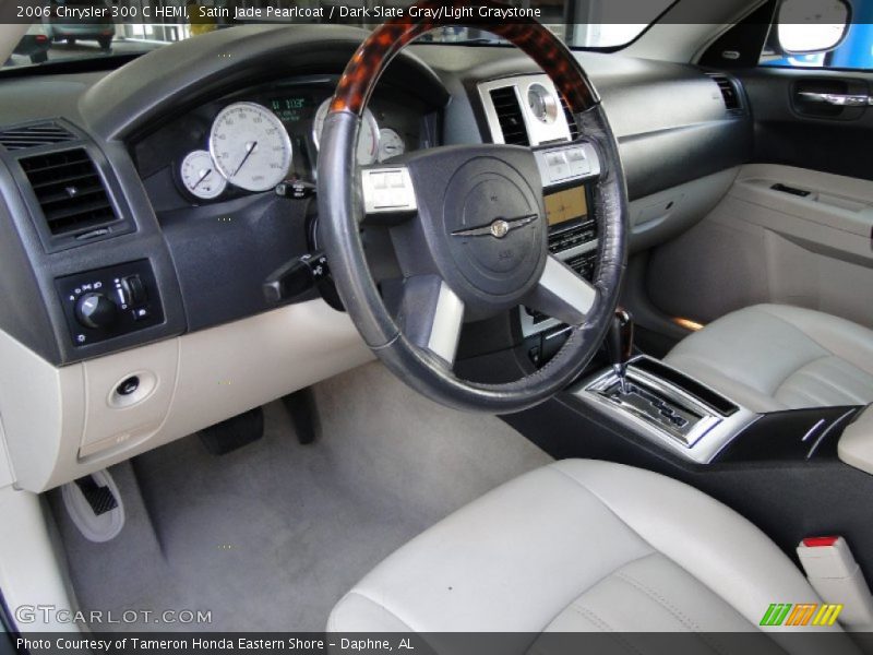 Satin Jade Pearlcoat / Dark Slate Gray/Light Graystone 2006 Chrysler 300 C HEMI