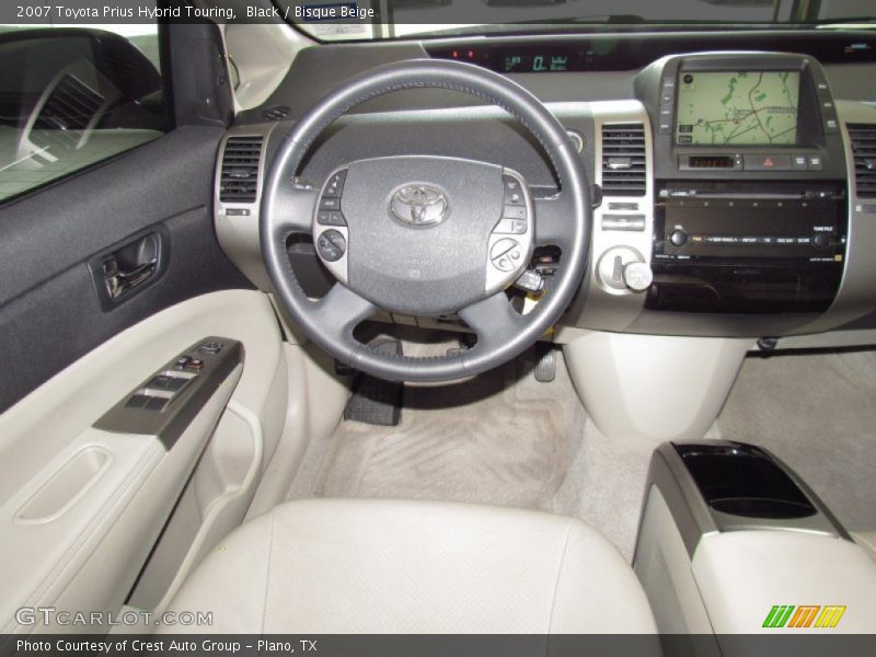 Black / Bisque Beige 2007 Toyota Prius Hybrid Touring
