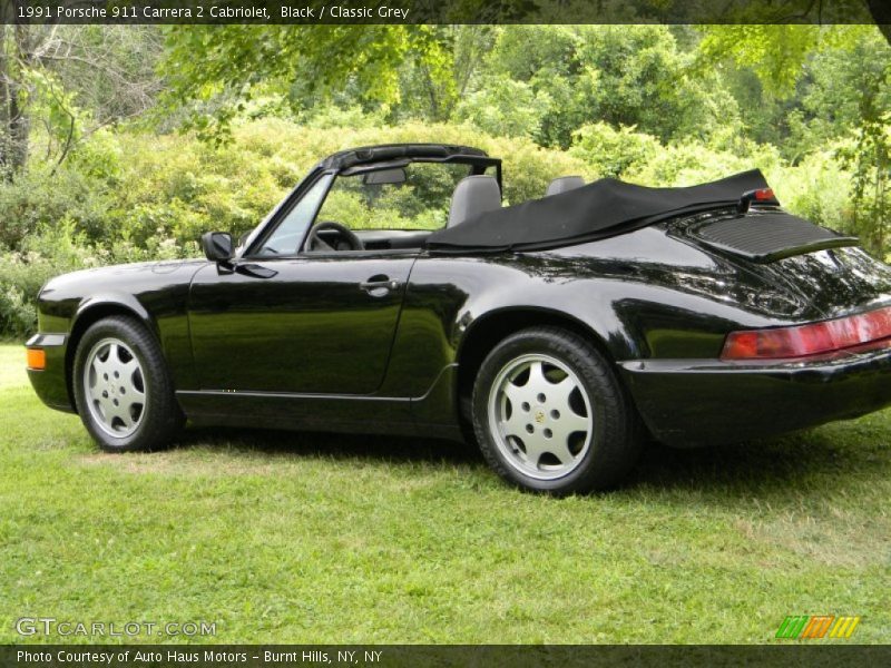 Black / Classic Grey 1991 Porsche 911 Carrera 2 Cabriolet