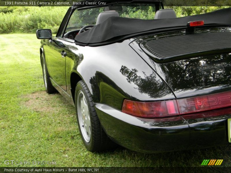 Black / Classic Grey 1991 Porsche 911 Carrera 2 Cabriolet