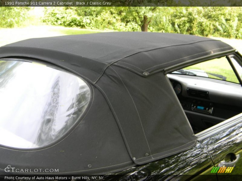 Black / Classic Grey 1991 Porsche 911 Carrera 2 Cabriolet