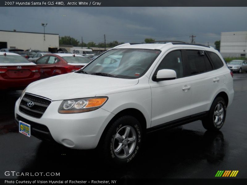 Arctic White / Gray 2007 Hyundai Santa Fe GLS 4WD