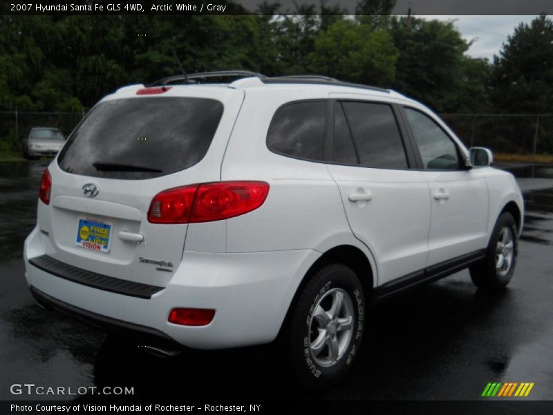 Arctic White / Gray 2007 Hyundai Santa Fe GLS 4WD