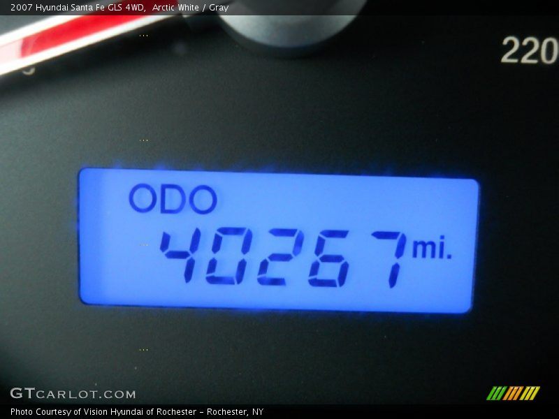 Arctic White / Gray 2007 Hyundai Santa Fe GLS 4WD