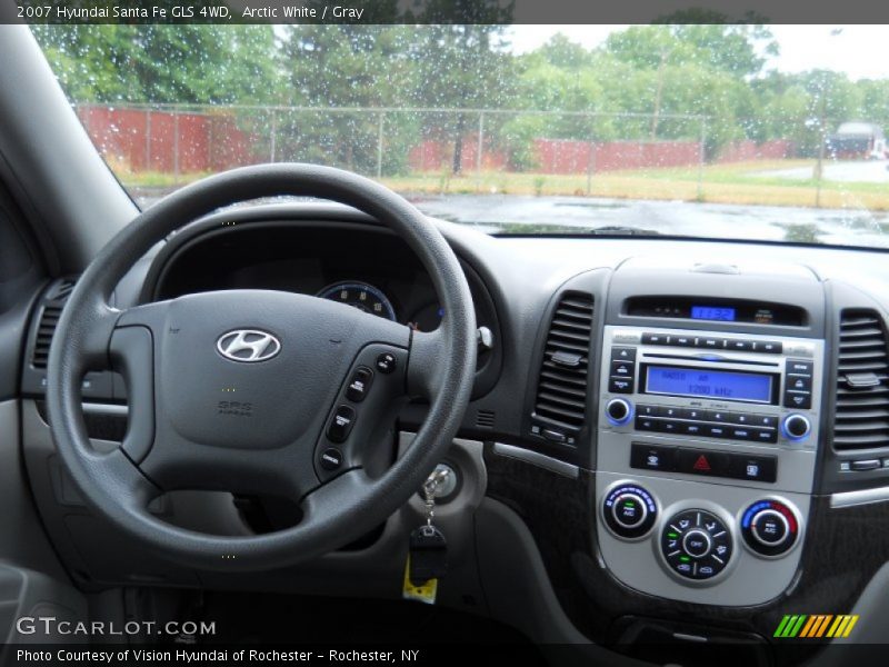 Arctic White / Gray 2007 Hyundai Santa Fe GLS 4WD