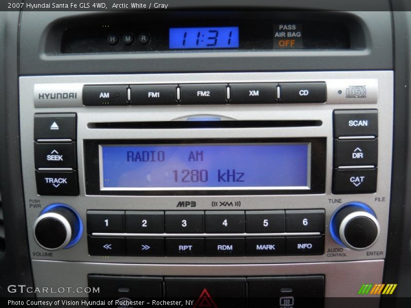 Arctic White / Gray 2007 Hyundai Santa Fe GLS 4WD