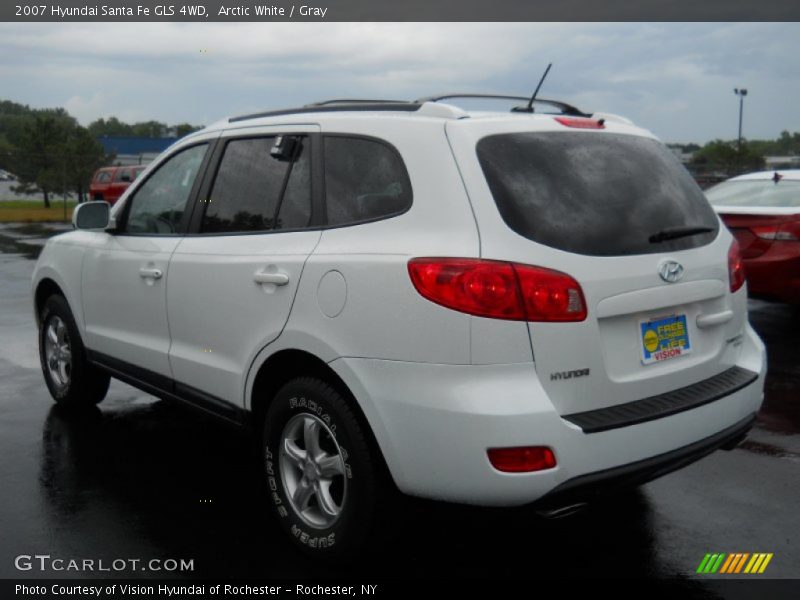 Arctic White / Gray 2007 Hyundai Santa Fe GLS 4WD
