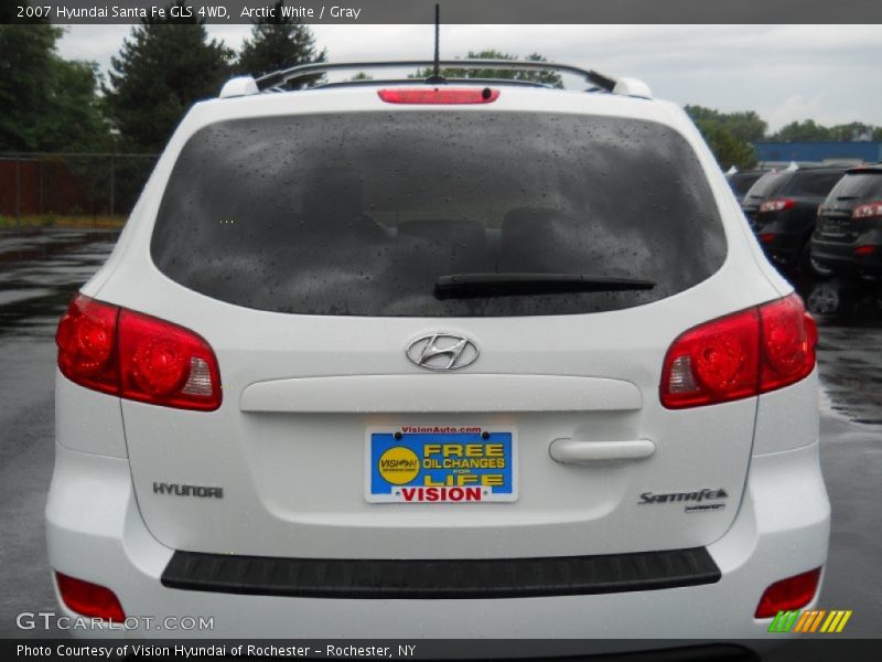 Arctic White / Gray 2007 Hyundai Santa Fe GLS 4WD
