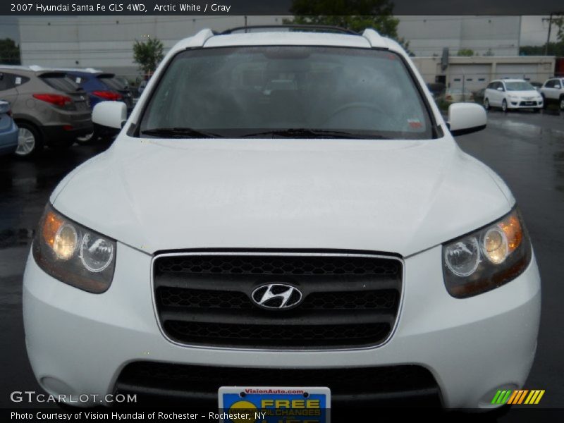 Arctic White / Gray 2007 Hyundai Santa Fe GLS 4WD