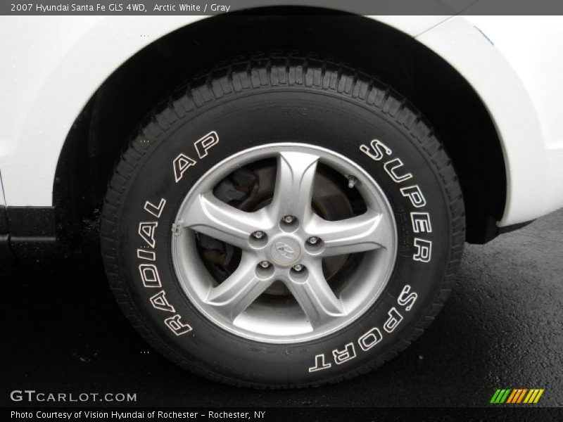 Arctic White / Gray 2007 Hyundai Santa Fe GLS 4WD