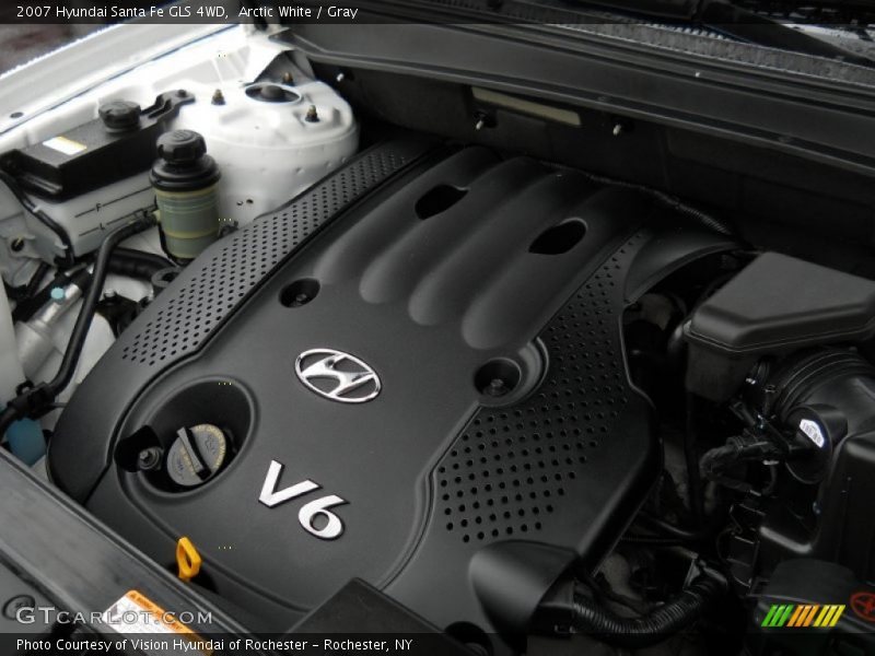 Arctic White / Gray 2007 Hyundai Santa Fe GLS 4WD