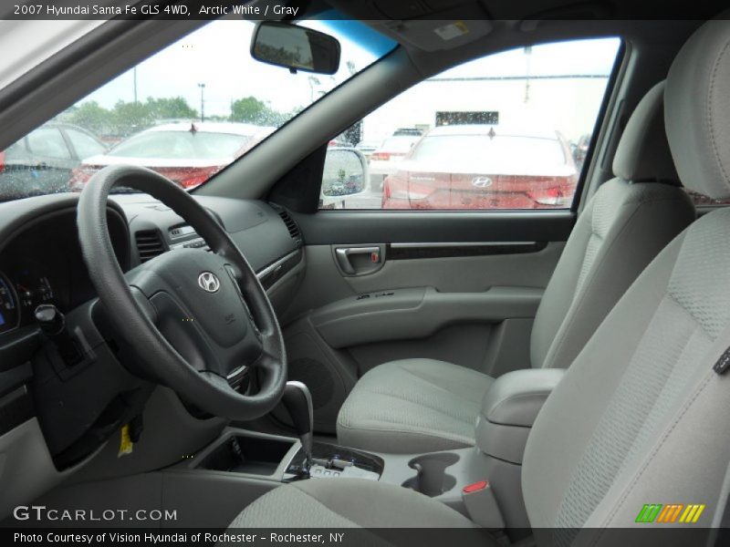 Arctic White / Gray 2007 Hyundai Santa Fe GLS 4WD