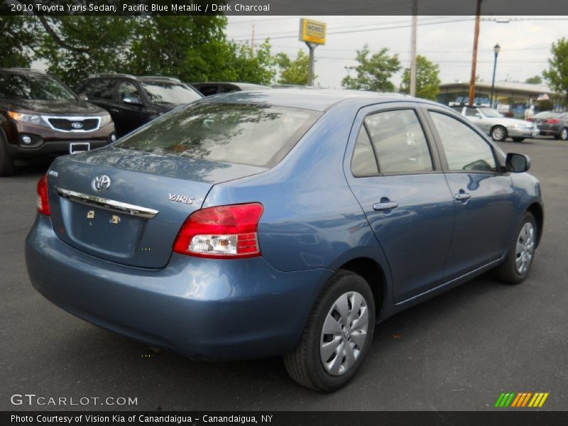Pacific Blue Metallic / Dark Charcoal 2010 Toyota Yaris Sedan