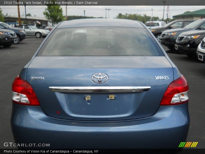 Pacific Blue Metallic / Dark Charcoal 2010 Toyota Yaris Sedan
