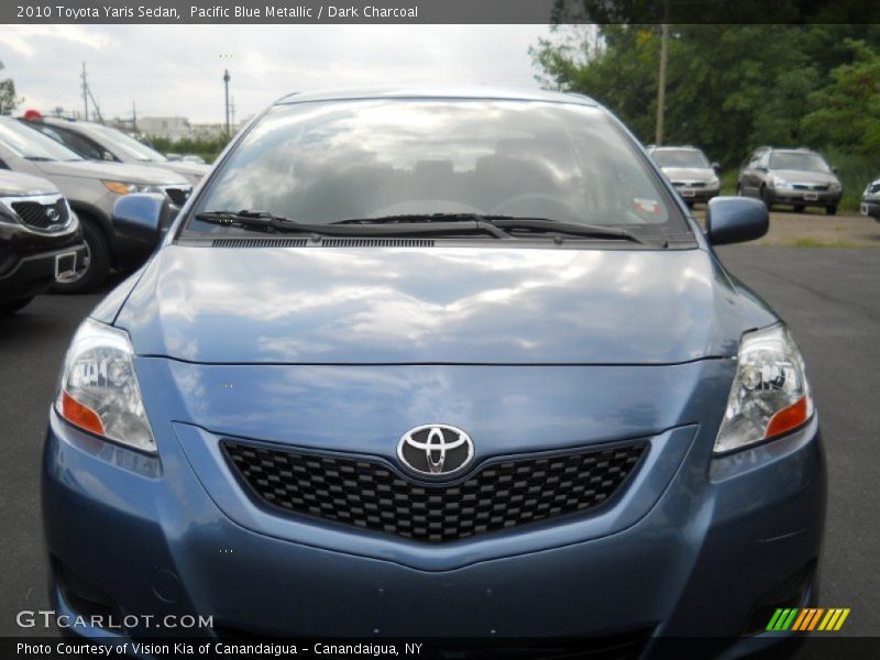 Pacific Blue Metallic / Dark Charcoal 2010 Toyota Yaris Sedan
