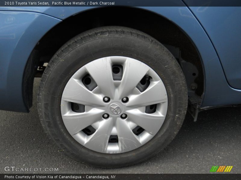 Pacific Blue Metallic / Dark Charcoal 2010 Toyota Yaris Sedan