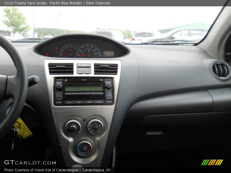 Pacific Blue Metallic / Dark Charcoal 2010 Toyota Yaris Sedan